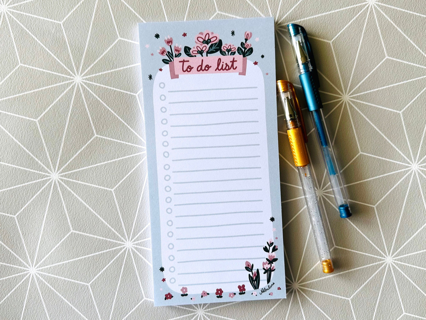 Bloc-notes To do list - Les fleurs