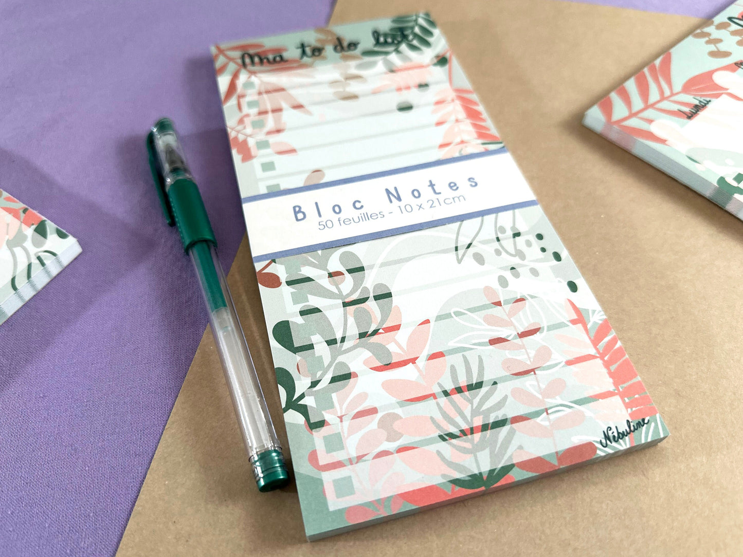 Bloc-notes To do list - 10x21 cm - Inspiration nature