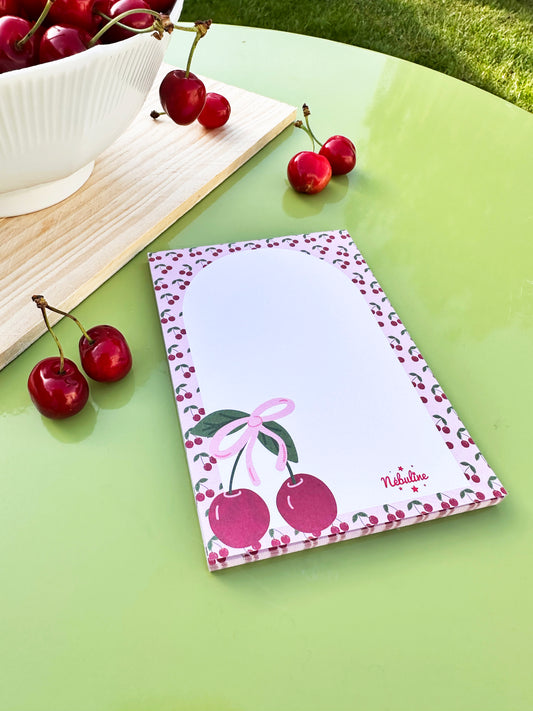 bloc-notes cerises cherry papeterie