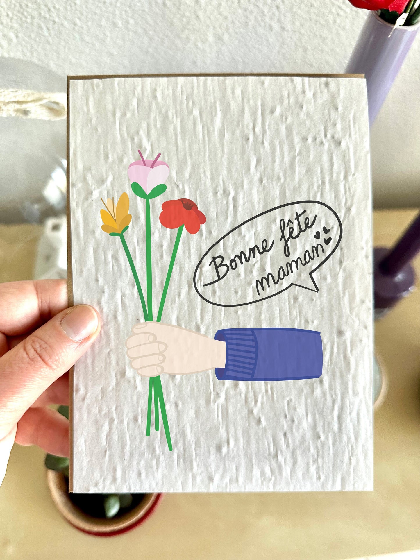 Carte à planter - Fête des mères - Bonne fête Maman