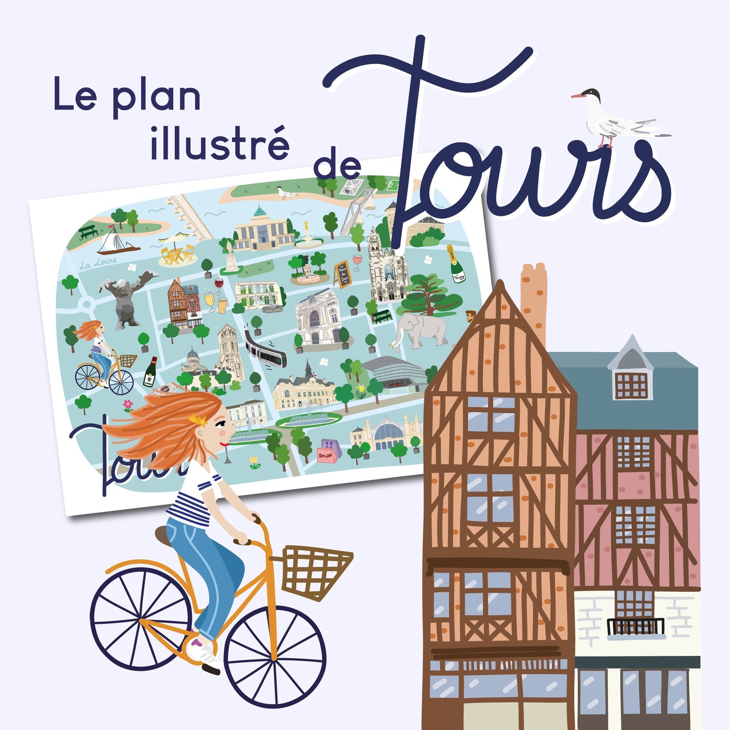 Plan de Tours illustré