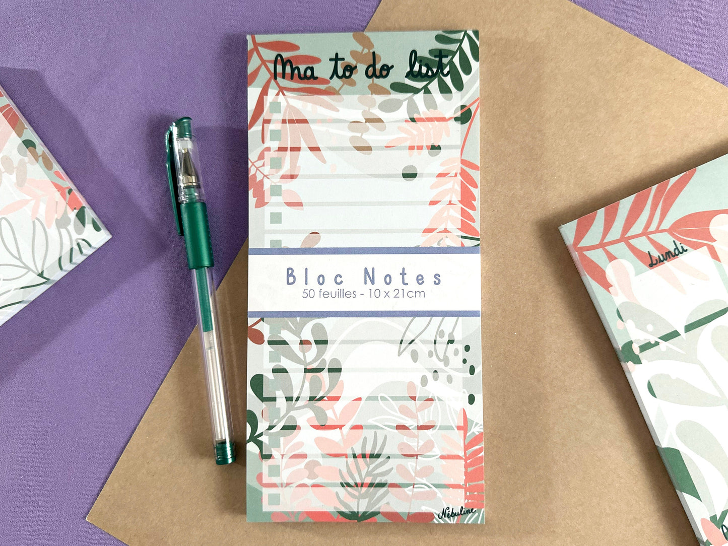 Bloc-notes To do list - 10x21 cm - Inspiration nature