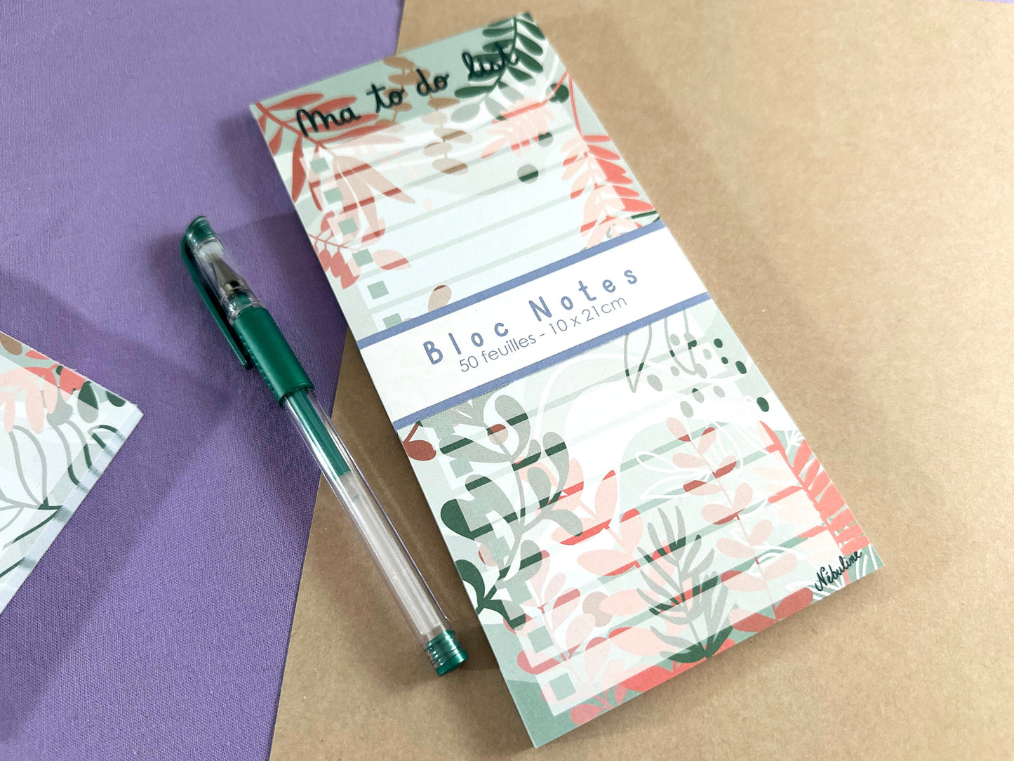 Bloc-notes To do list - 10x21 cm - Inspiration nature