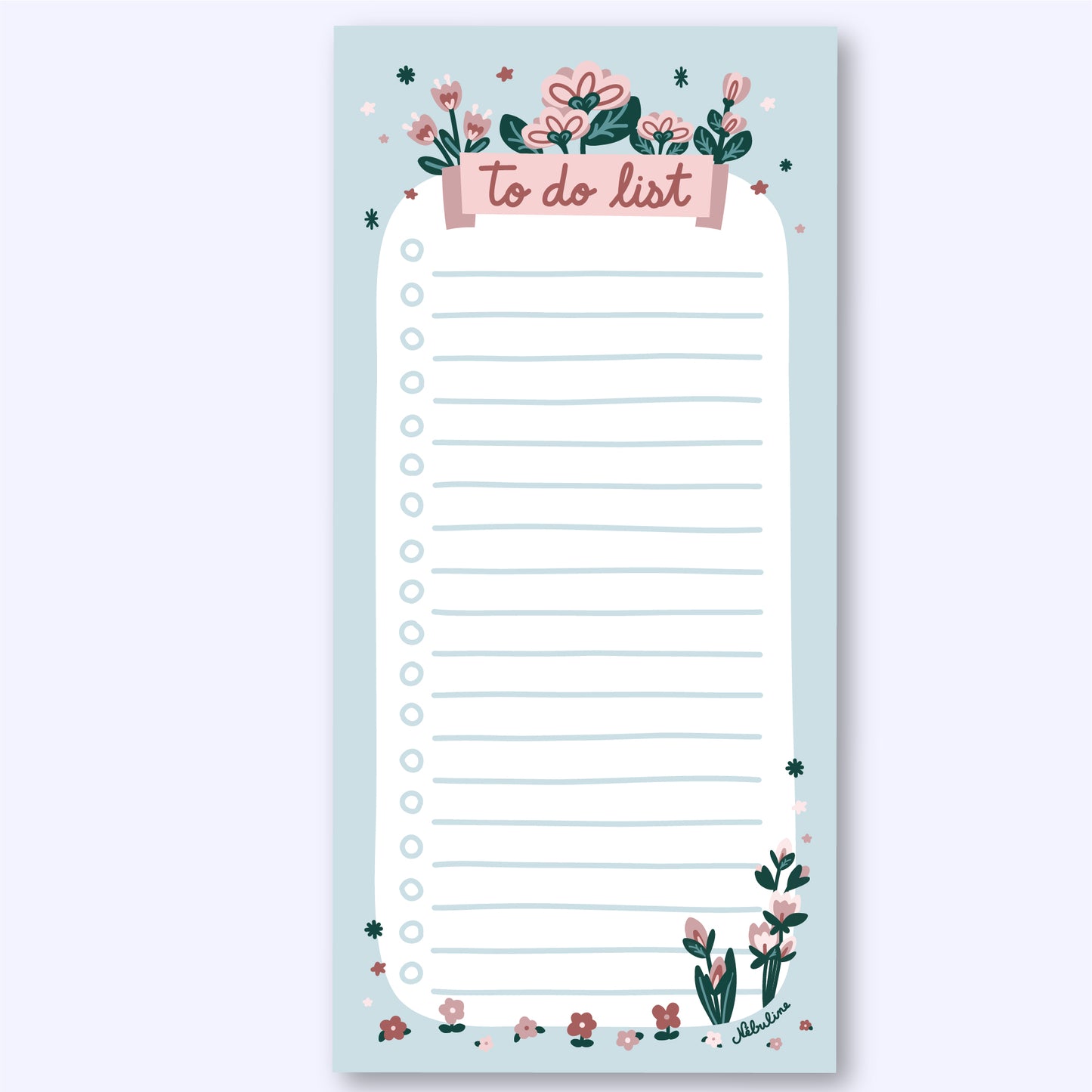 Bloc-notes To do list - Les fleurs