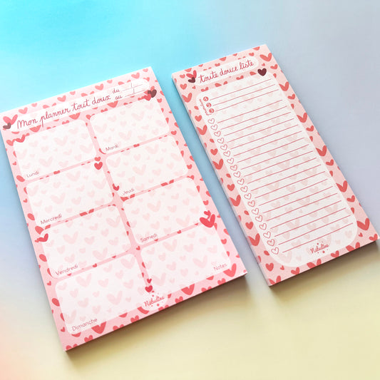 Bloc-notes d'organisation A5 Mon planner tout doux
