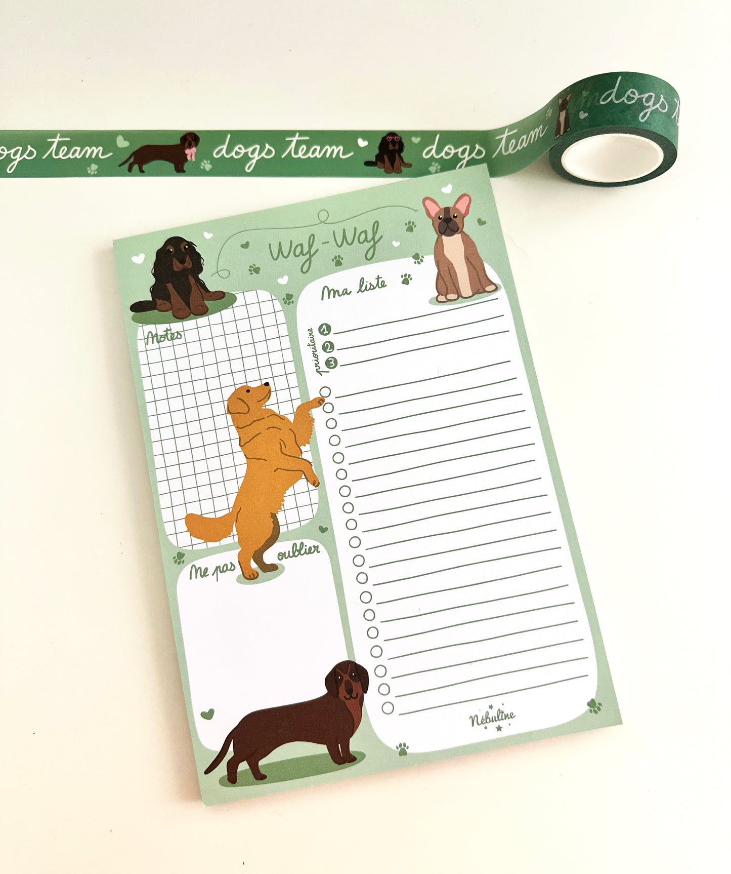Washi tape thème chien - Dogs team