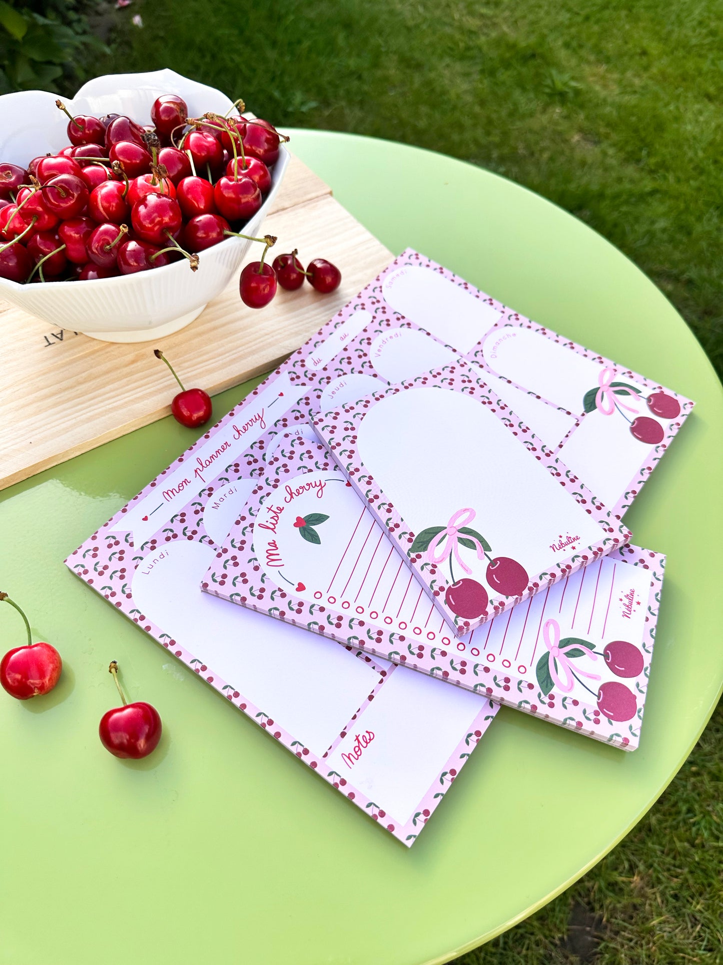 bloc-notes cerises cherry papeterie