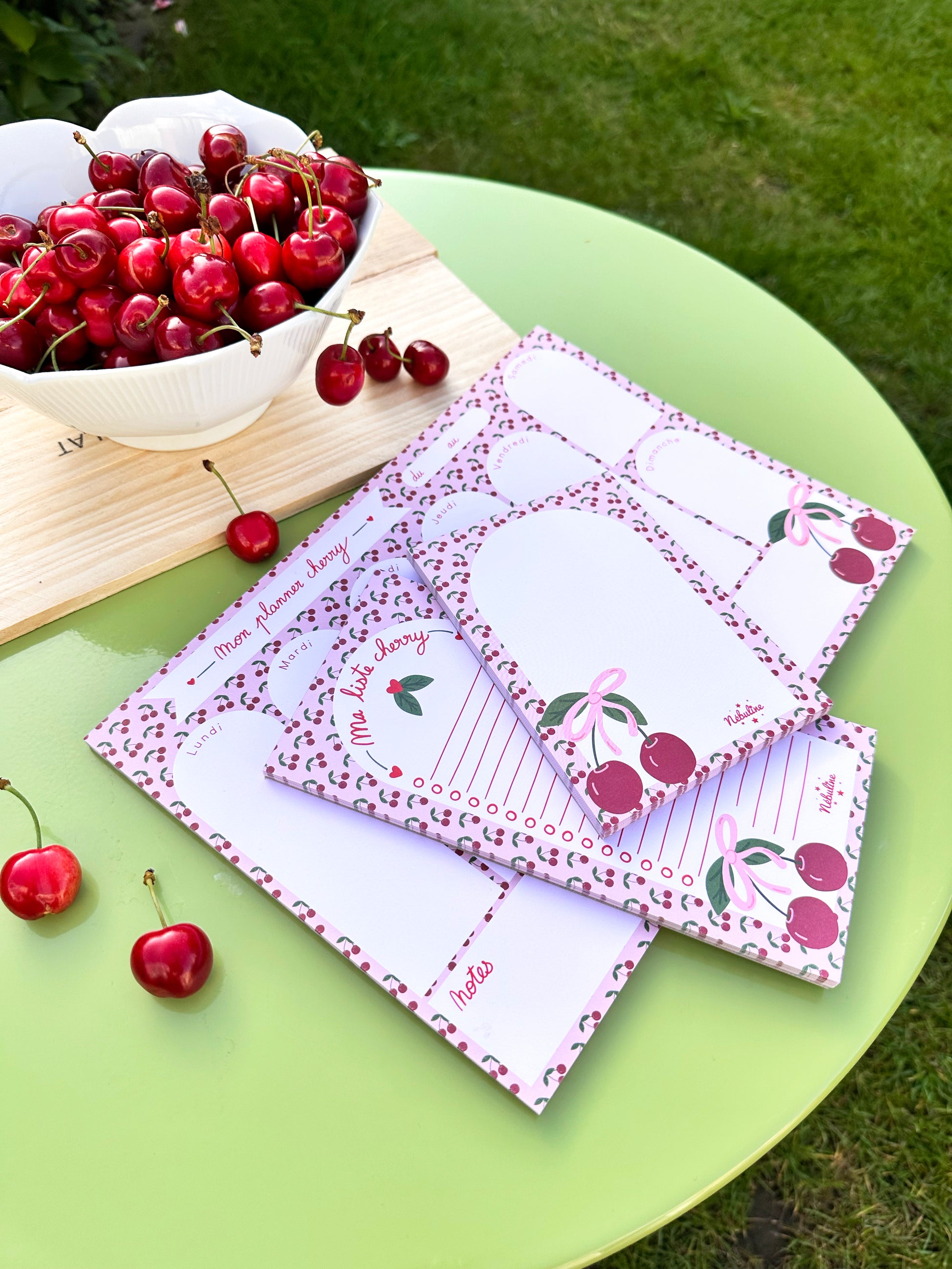 bloc-notes cerises cherry papeterie