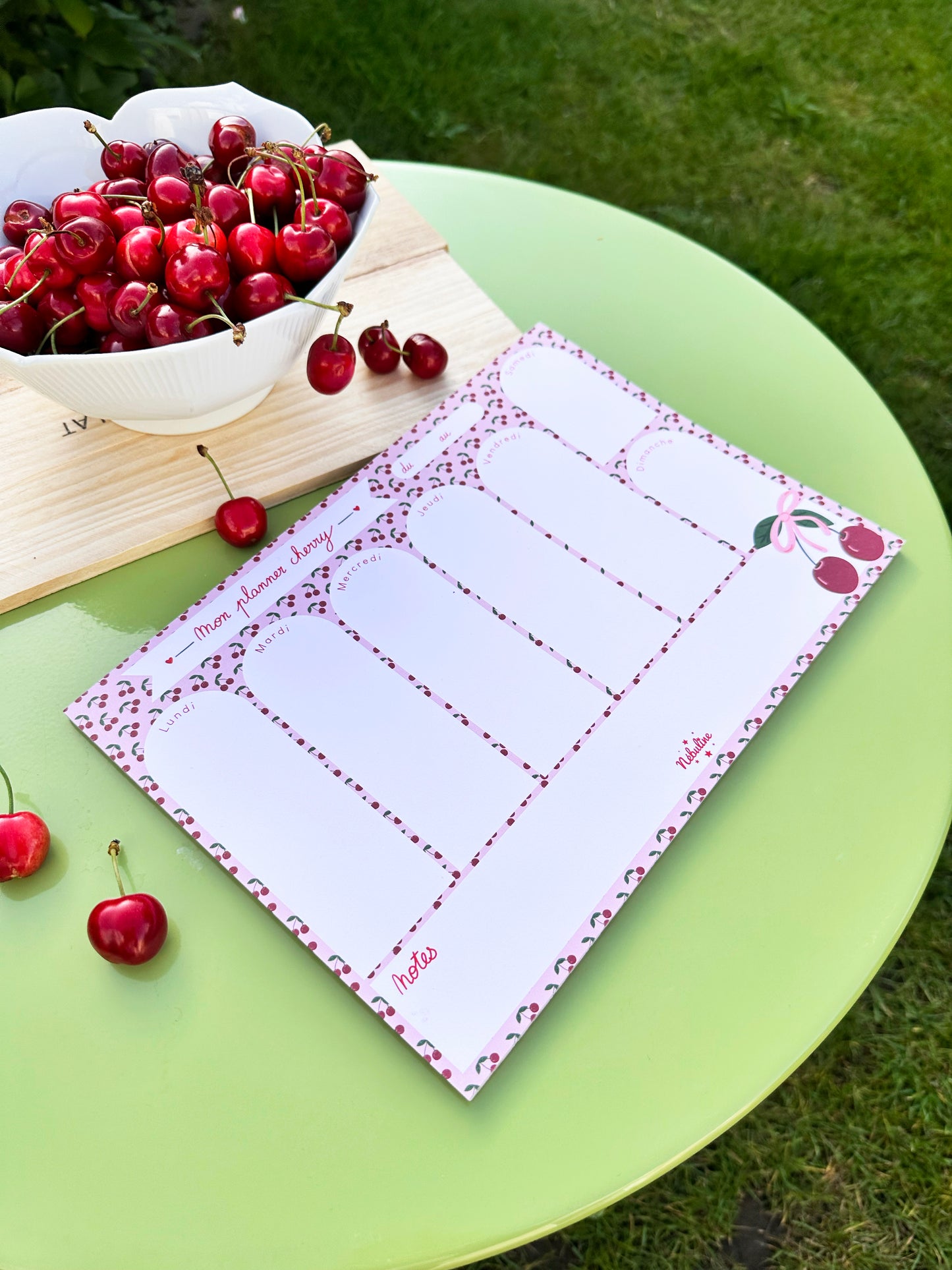 bloc-notes cerises cherry papeterie