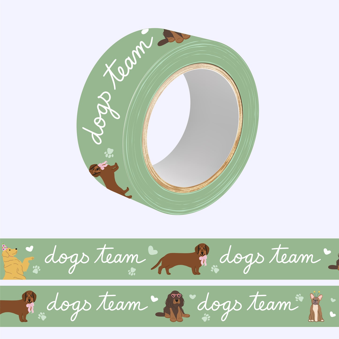 Washi tape thème chien - Dogs team