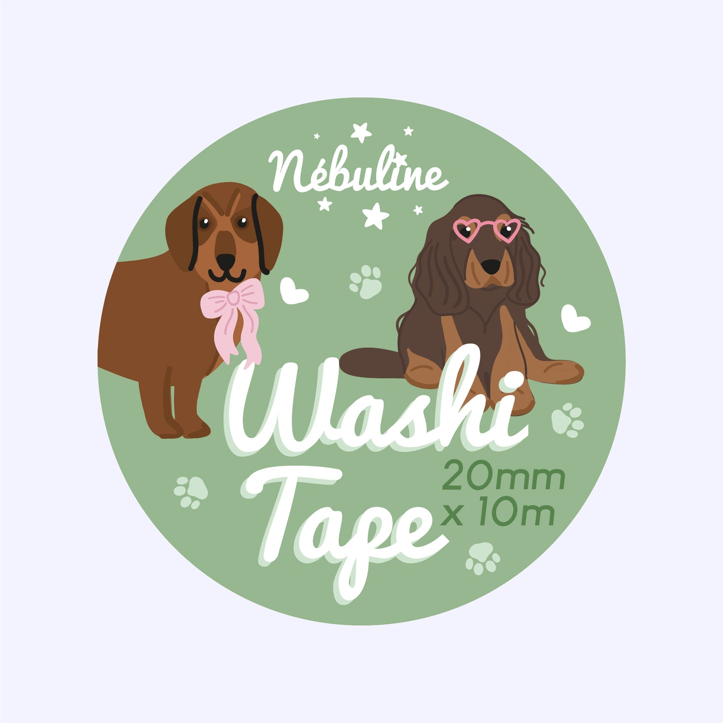 Washi tape thème chien - Dogs team