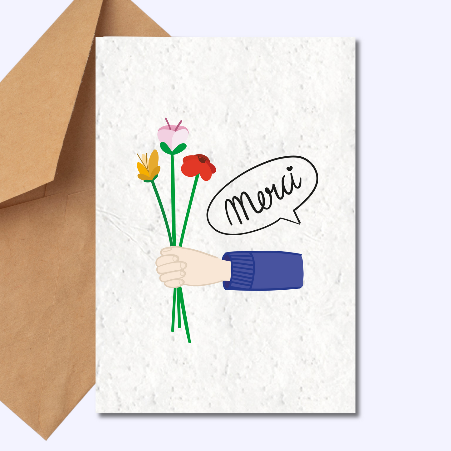 Carte à planter - Merci Maîtresse ATSEM Maître Nounou - Cadeau fin d'année scolaire