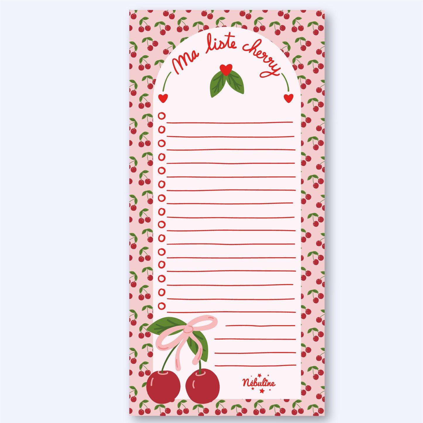 Bloc-notes To do list - Ma Liste Cherry
