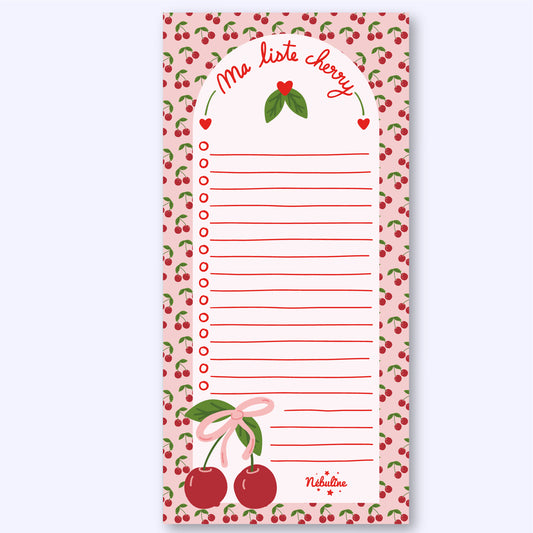Bloc-notes To do list - Ma Liste Cherry