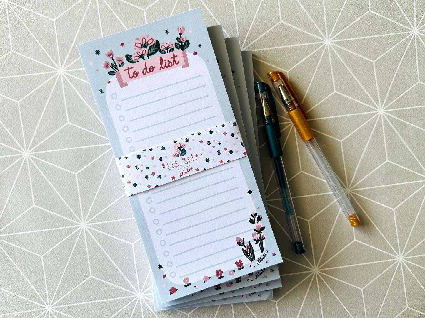 Bloc-notes To do list - Les fleurs